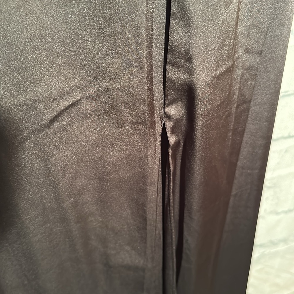 Mac Duggal by Ieena Crystal Trim Long Sleeve High Slit A-Line Gown - Picture 10 of 14